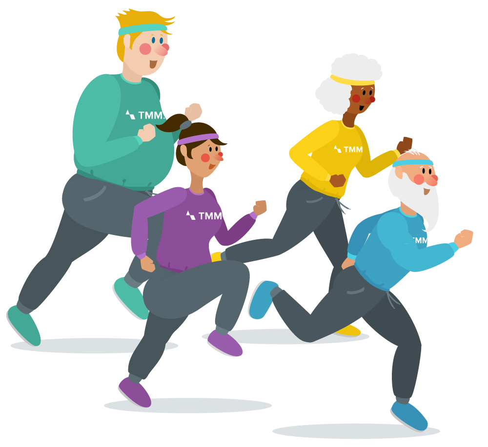 image représentant des accompagnateurs en formation (jogging)